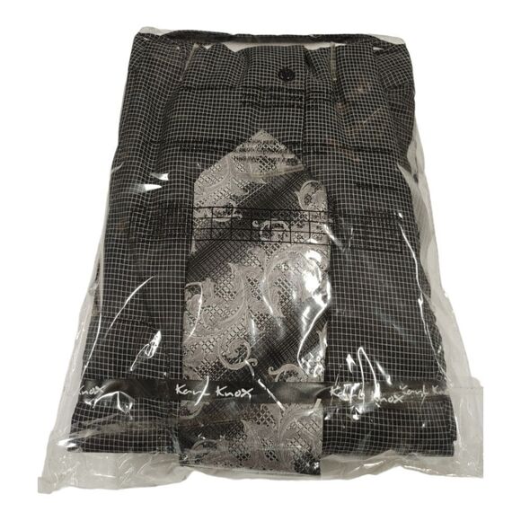 MEN'S KARL KNOX "X-SIZE" 22 1/2 X 37-38 BLACK-GREY BOX SQUARE COMBO SET. SX4475. - Picture 5 of 5